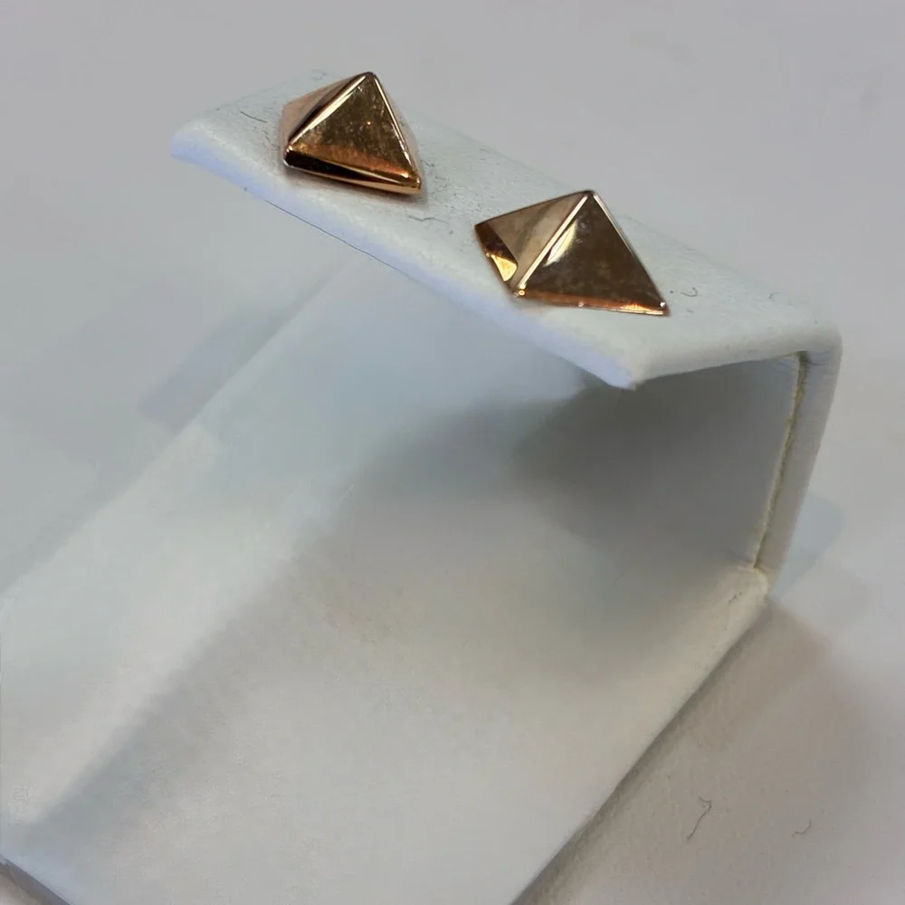 Solid 14k Rose Gold Stud Earrings | Fine Jewelry Luxury Stylist Curated